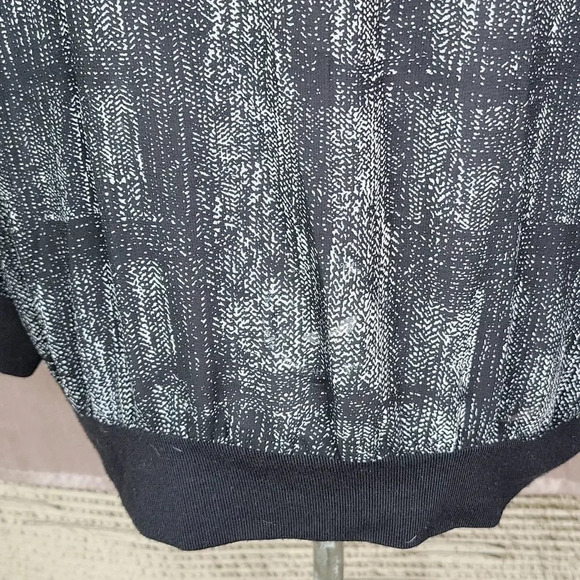 LANE BRYANT Black and‎ White Semi Sheer Blouse - Picture 4 of 9